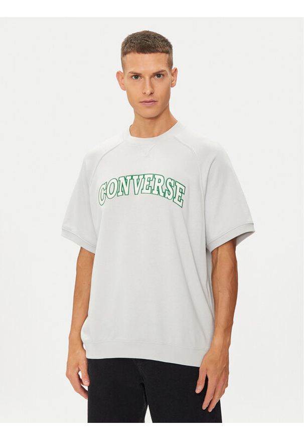 Converse T-Shirt M Retro Chuck Ss Crew 10026428-A03 Biały Regular Fit. Kolor: biały. Materiał: bawełna. Styl: retro