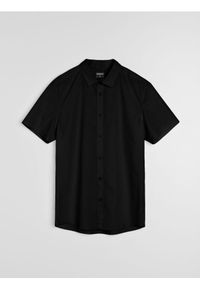 Sinsay - Koszula z krótkim rękawem - czarny. Kolor: czarny. Długość rękawa: krótki rękaw. Długość: krótkie #1