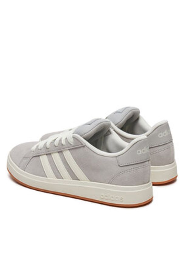 Adidas - adidas Sneakersy Grand Court 00s JH6179 Szary. Kolor: szary. Materiał: skóra, zamsz