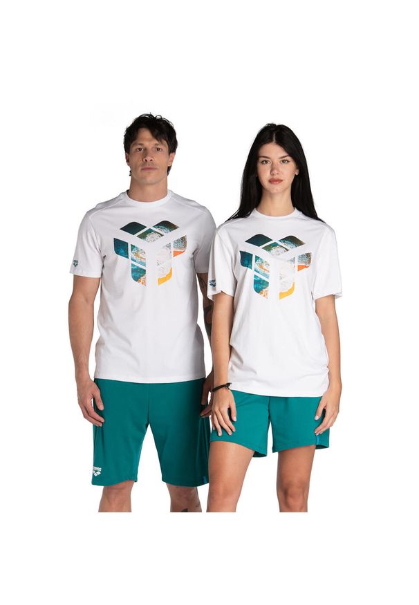 Koszulka Arena Arena Planet Water T-Shirt. Kolor: biały. Materiał: bawełna