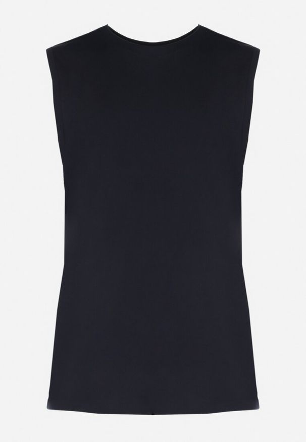 Born2be - Granatowa Bawełniana Koszulka Tank Top Kass. Kolor: niebieski. Materiał: bawełna