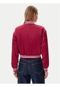 Tommy Jeans Kurtka bomber Satin Coach DW0DW20229 Różowy Regular Fit. Kolor: różowy. Materiał: syntetyk