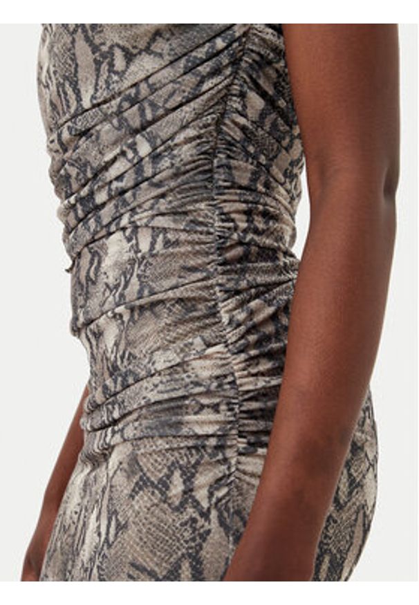 Hugo - HUGO Sukienka letnia Noffiano 50540915 Brązowy Slim Fit. Kolor: brązowy. Materiał: syntetyk. Sezon: lato