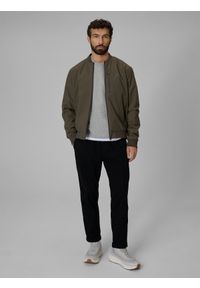 4f - 4F Bluza dresowa regular bez kaptura męska - szara M. Okazja: na co dzień. Typ kołnierza: bez kaptura. Kolor: szary. Materiał: dresówka. Styl: casual #2