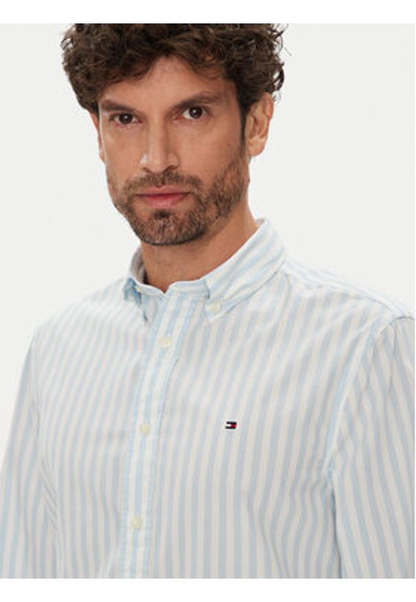 TOMMY HILFIGER - Tommy Hilfiger Koszula MW0MW39159 Błękitny Regular Fit. Kolor: niebieski. Materiał: bawełna