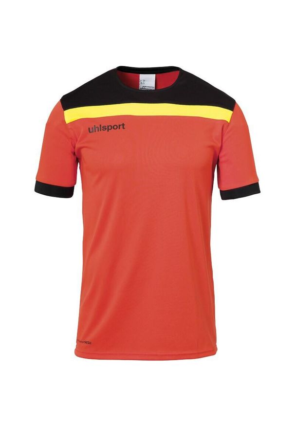 UHLSPORT - Zestaw strażników Uhlsport Offense 23. Kolor: czarny, pomarańczowy, wielokolorowy, żółty. Materiał: dresówka. Sport: piłka nożna
