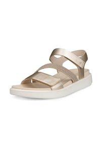 ecco - Buty eleganckie damskie Ecco Sandale Flowt. Kolor: żółty. Materiał: skóra