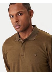 Jack & Jones Polo Crodney 12259645 Khaki Regular Fit. Typ kołnierza: polo. Kolor: brązowy. Materiał: bawełna #4