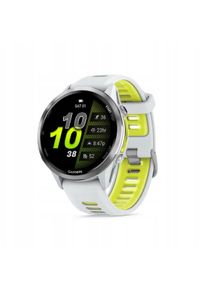 IFIT ICON - Garmin Forerunner® 970 Titanium with Whitestone Case and Whitestone/Translucent Amp Yellow Band