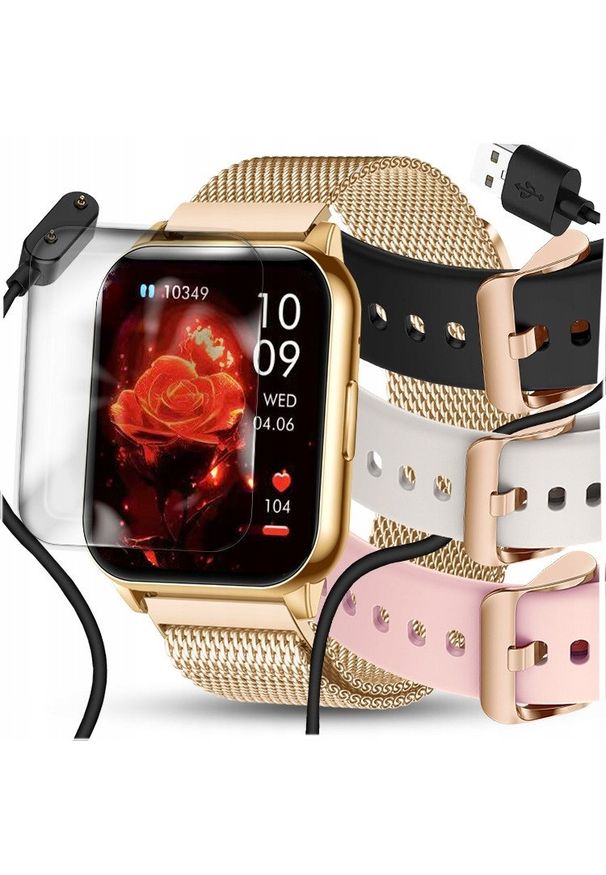 WonderWatch - SMARTWATCH ZEGAREK DAMSKI ROZMOWY CIŚNIENIE PULS SPORT ZDROWIE. Rodzaj zegarka: smartwatch. Styl: sportowy