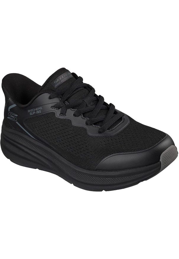 skechers - Adidasy Skechers Bobs Skillz, Mężczyźni. Kolor: czarny. Materiał: materiał. Sport: fitness