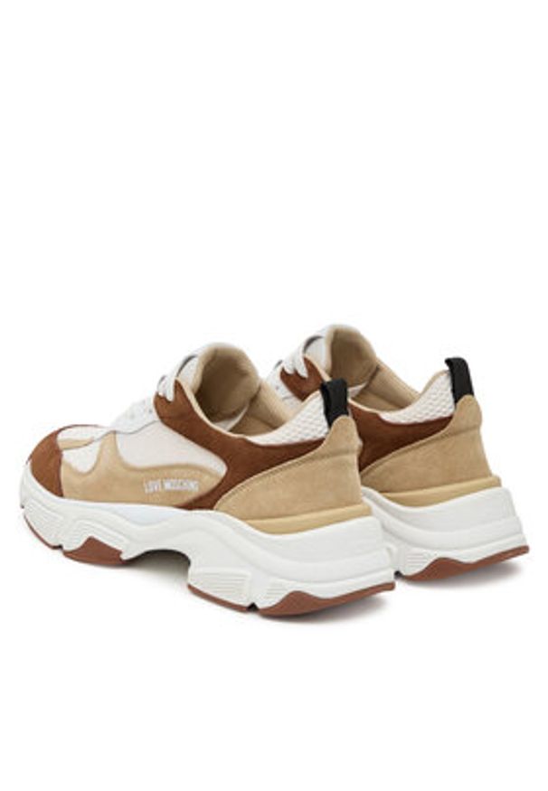 Love Moschino - LOVE MOSCHINO Sneakersy JA15246G1NIQF10B39 Kolorowy. Materiał: zamsz, skóra. Wzór: kolorowy