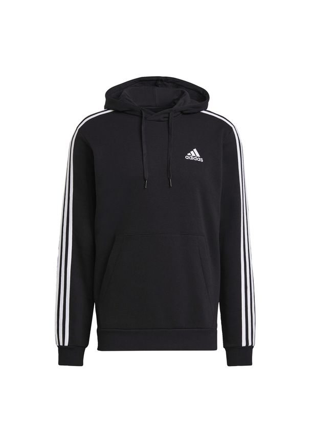 Adidas - Bluza męska adidas Essentials Fleece 3-Stripes Hoodie. Typ kołnierza: kaptur. Kolor: biały, wielokolorowy, czarny. Materiał: bawełna, materiał