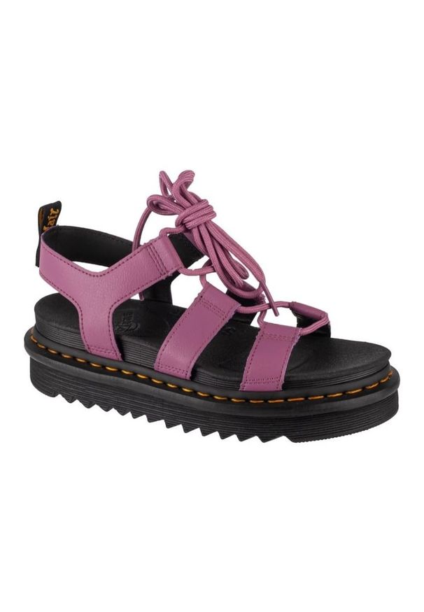 Buty Dr. Martens Nartilla Hydro Sandals DM31617765 fioletowe. Kolor: fioletowy. Materiał: guma, materiał, skóra, syntetyk. Obcas: na platformie