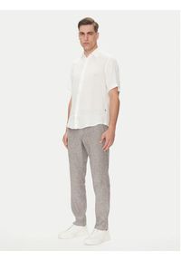 BOSS Koszula 50537382 Biały Regular Fit. Kolor: biały. Materiał: len