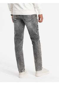 Ombre Clothing - Spodnie męskie jeansowe STRAIGHT LEG - szare V4 OM-PADP-0133 - XXL. Kolor: szary. Materiał: jeans. Styl: klasyczny #3