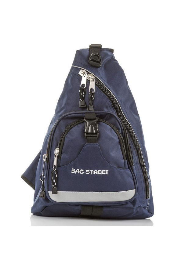 BAG STREET - Plecak sportowy granatowy Bag Street 4033-DB. Kolor: niebieski. Materiał: materiał. Styl: street, sportowy