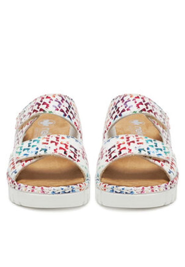 Rieker Klapki V1392-90 Biały. Kolor: biały. Materiał: syntetyk, materiał