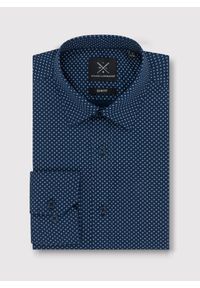 PAKO LORENTE – Granatowa koszula w drobny wzór P24SF-1X-027-G-S - Pako Lorente. Okazja: na co dzień. Kolor: niebieski. Materiał: elastan, jeans. Styl: casual #2