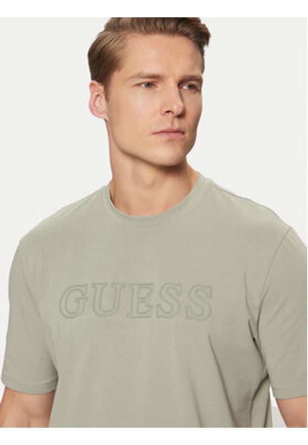 Guess T-Shirt Z2YI11 J1314 Zielony Regular Fit. Kolor: zielony. Materiał: bawełna