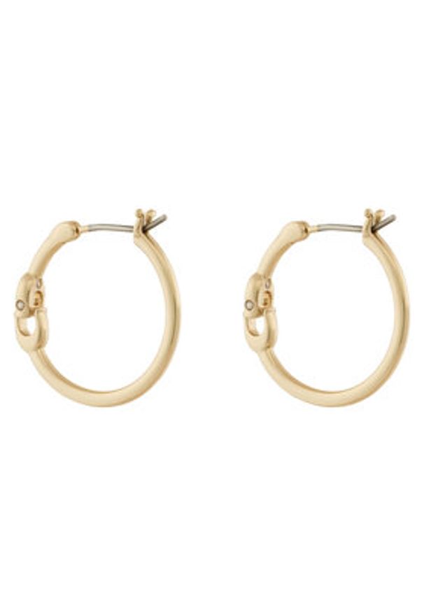 Coach Kolczyki Signature Hoop Earrings 37408160GLD710 Złoty. Materiał: metalowe. Kolor: złoty