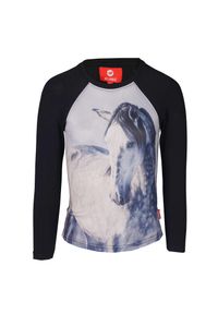 RED HORSE - Dziecięca koszulka z długim rękawem Red Horse Pixel. Kolor: czarny. Długość rękawa: długi rękaw. Długość: długie. Wzór: kolorowy #1