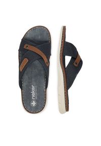 Rieker Klapki CEO-21340-14 Granatowy. Kolor: niebieski. Materiał: materiał #6