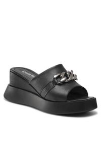 Klapki Loretta Vitale 1008 Black. Kolor: czarny. Materiał: skóra #1