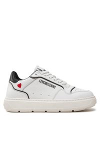 Love Moschino - LOVE MOSCHINO Sneakersy JA15144G1LJC110A Biały. Kolor: biały. Materiał: skóra