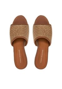 TOMMY HILFIGER - Tommy Hilfiger Espadryle Th Rope Wedge Sandal FW0FW07927 Beżowy. Kolor: beżowy. Materiał: materiał
