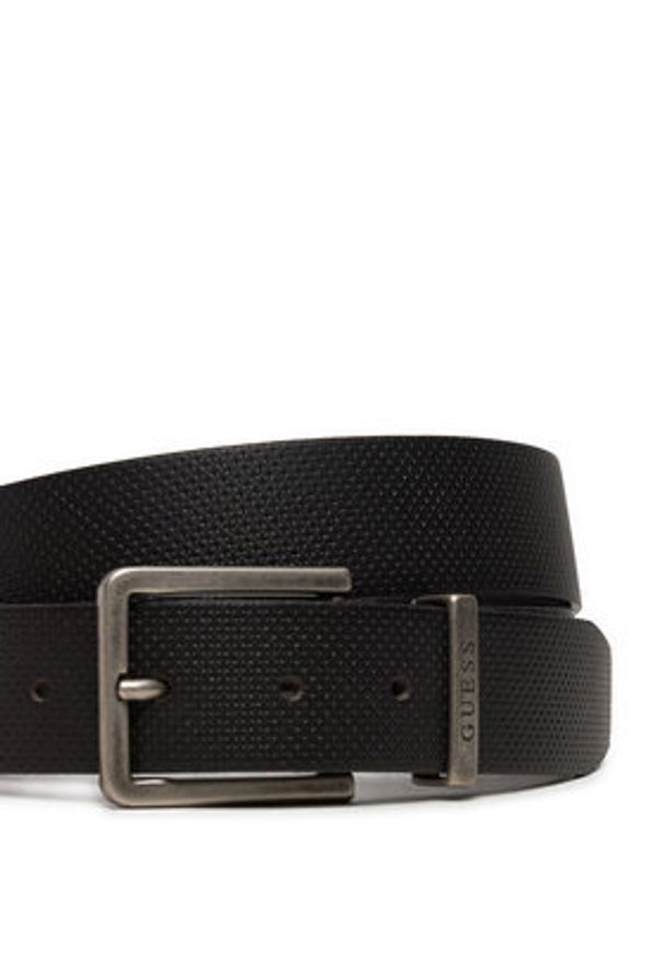 Guess Pasek Męski M4BZ33 L0VI0 Czarny. Kolor: czarny. Materiał: skóra