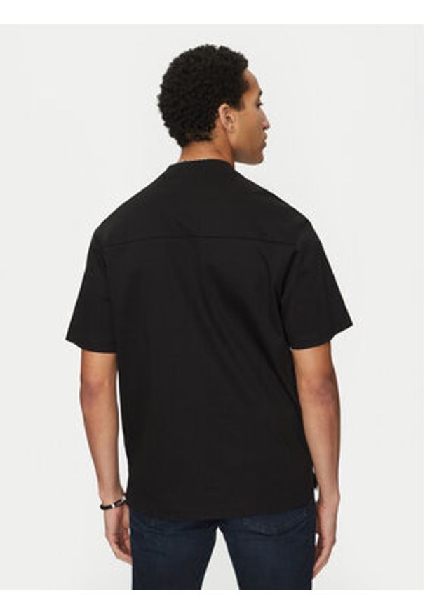 Hugo - HUGO T-Shirt Debostac 50535499 Czarny Relaxed Fit. Kolor: czarny. Materiał: bawełna