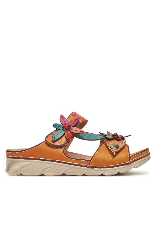 Klapki Laura Vita. Kolor: pomarańczowy