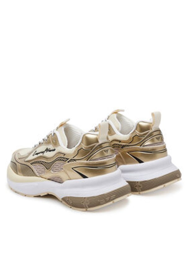 Emporio Armani Sneakersy X3X238 XR388 00194 Złoty. Kolor: złoty. Materiał: skóra