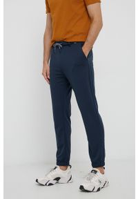 Calvin Klein Spodnie męskie kolor granatowy z nadrukiem. Kolor: niebieski. Wzór: nadruk #4