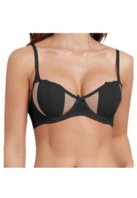 Intica - Biustonosz francuski z eleganckim krojem Anjali. Kolor: czarny. Materiał: materiał #7