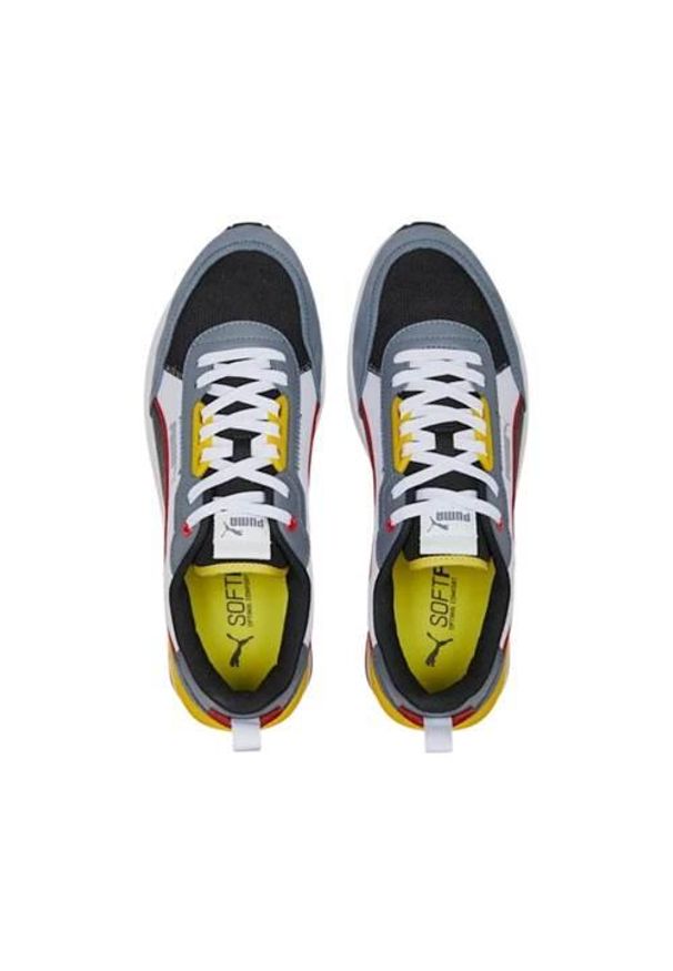 Buty do chodzenia męskie Puma R22. Zapięcie: sznurówki. Kolor: wielokolorowy, czarny, szary. Materiał: materiał, tkanina, syntetyk. Szerokość cholewki: normalna. Sport: turystyka piesza