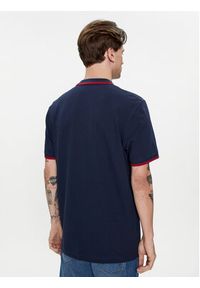 Wrangler Polo 112350403 Granatowy Regular Fit. Typ kołnierza: polo. Kolor: niebieski. Materiał: bawełna #5