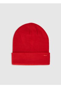 4f - 4F Czapka beanie uniseks - czerwona Uniwersalny. Kolor: czerwony. Materiał: materiał, syntetyk. Sezon: zima. Styl: casual #1