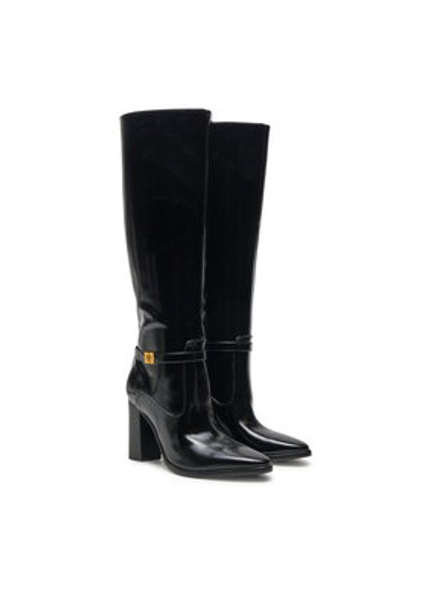 Guess Kozaki Lendy2 FLFLDY ELE11 Czarny. Kolor: czarny. Materiał: skóra