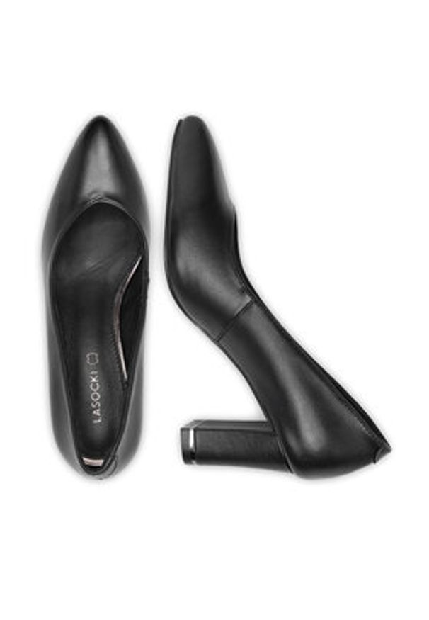 Lasocki Czółenka CEO-WSS21633-01 Czarny. Kolor: czarny. Materiał: skóra