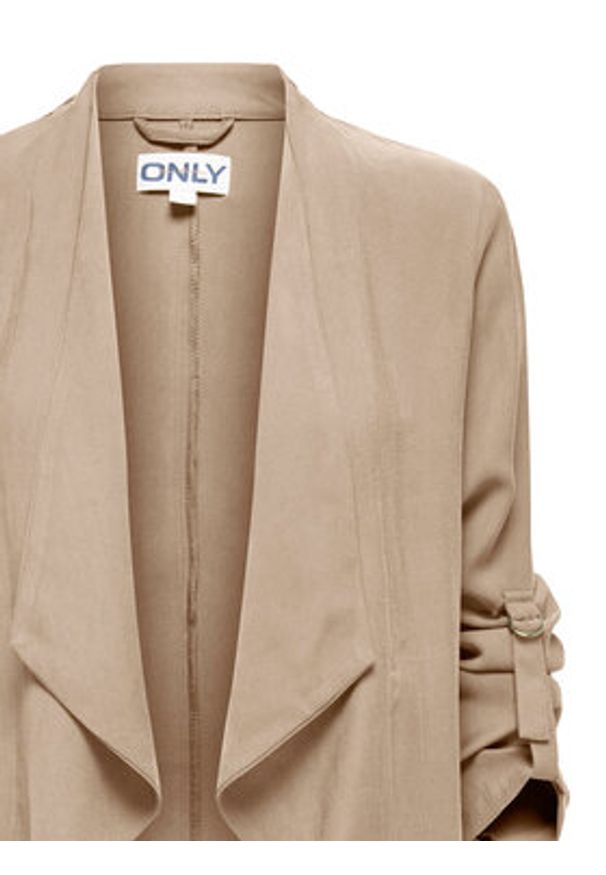 only - ONLY Marynarka Lalia 15367395 Brązowy jasny Regular Fit. Kolor: brązowy. Materiał: wiskoza