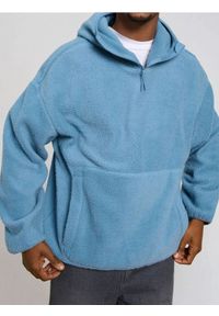 Sinsay - Bluza pullover z kapturem - niebieski. Typ kołnierza: kaptur. Kolor: niebieski #1