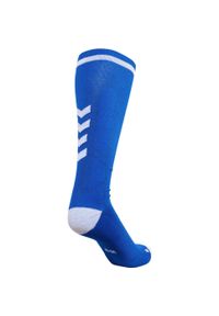 Skarpety sportowe dla dorosłych Hummel Elite Indoor Sock High. Kolor: biały, niebieski, wielokolorowy