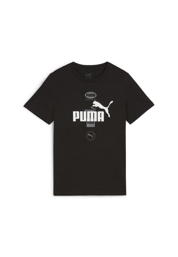 Koszulka dla dzieci Puma Power Gaphic. Kolor: czarny. Wzór: nadruk