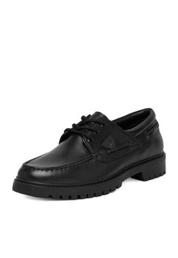 Guess Jeans Półbuty CWBEO-FOX-01 MI08 Czarny. Kolor: czarny. Materiał: skóra