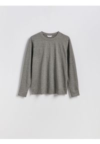Reserved - Longsleeve regular - beżowy. Kolor: beżowy. Materiał: bawełna, dzianina. Długość rękawa: długi rękaw