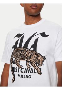 Just Cavalli T-Shirt 77OAHA02 Biały Regular Fit. Kolor: biały. Materiał: bawełna #5