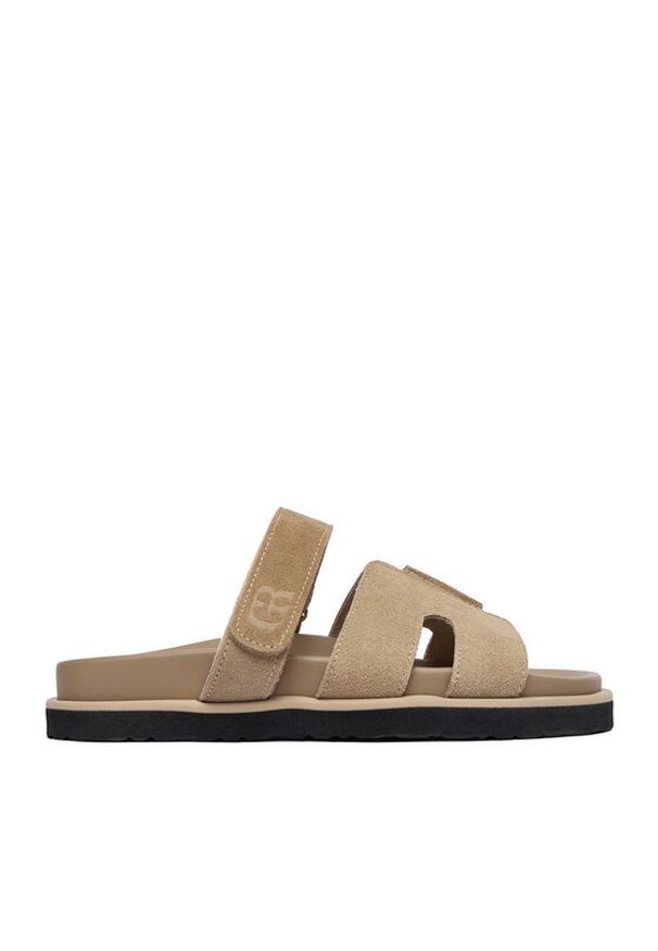 Gino Rossi - GINO ROSSI Klapki C-CLB-P1927A Beżowy. Kolor: beżowy. Materiał: skóra, zamsz