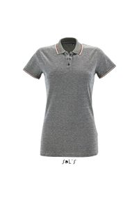 SOL'S - Damska koszulka polo Sol's Paname. Okazja: na co dzień. Typ kołnierza: polo. Kolor: wielokolorowy, niebieski, szary. Styl: casual #2